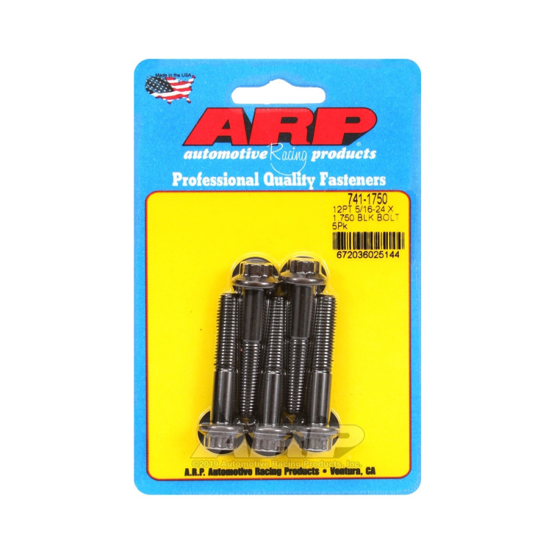Set de șuruburi și piulițe universale ARP 5/16-24 – Black Oxyde, 12 bucăți x 5 - ARP-741-1750 - 741-1750 - 3666618199597